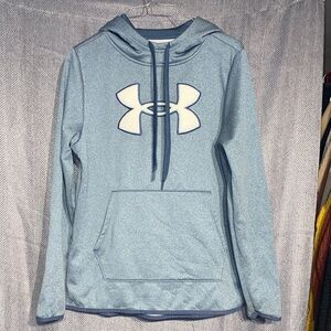 Under Armour Blue Hoodie with White Logo